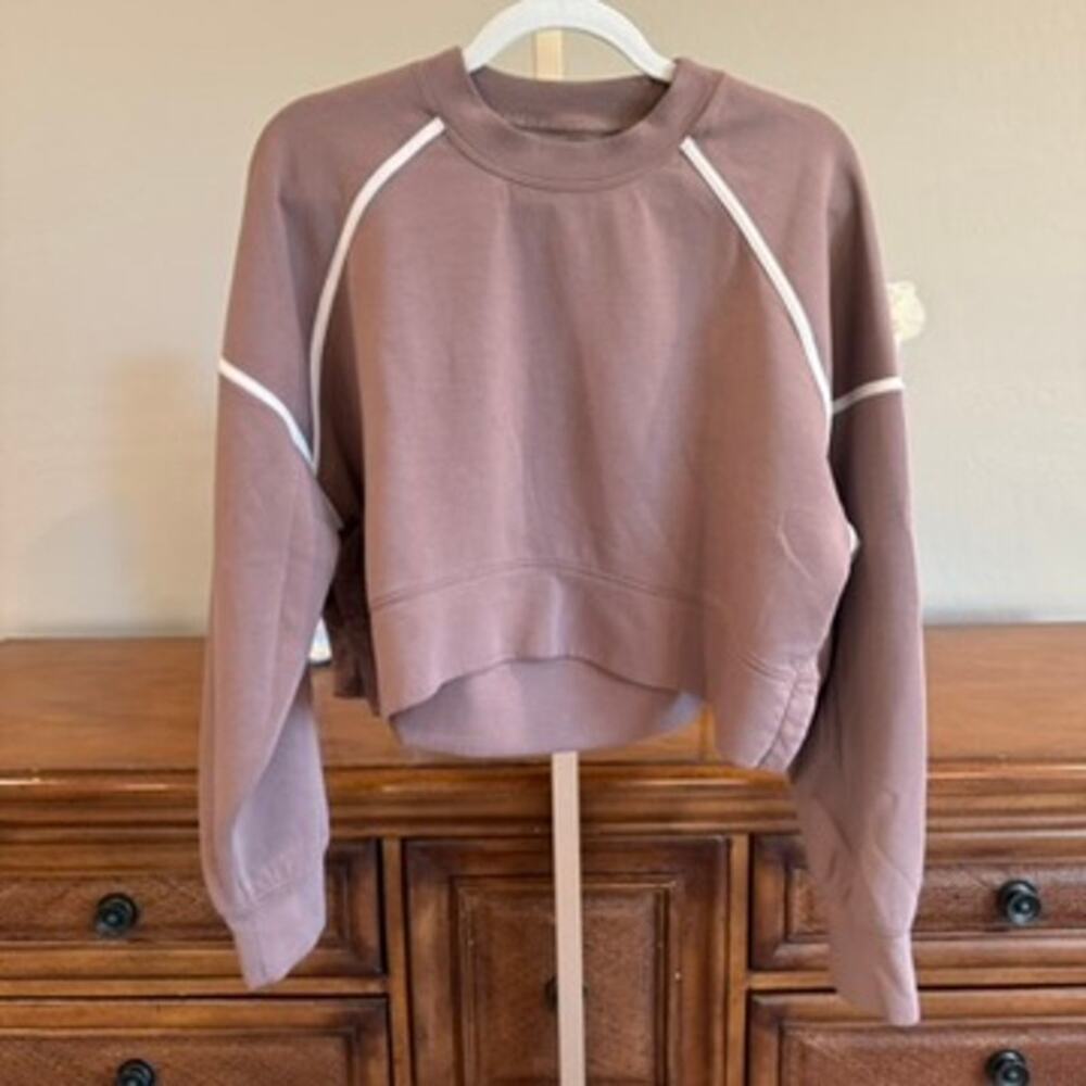YPB NeoKnit Cropped Sweatshirt Mocha Taupe Brown Size M - Picture 2 of 6